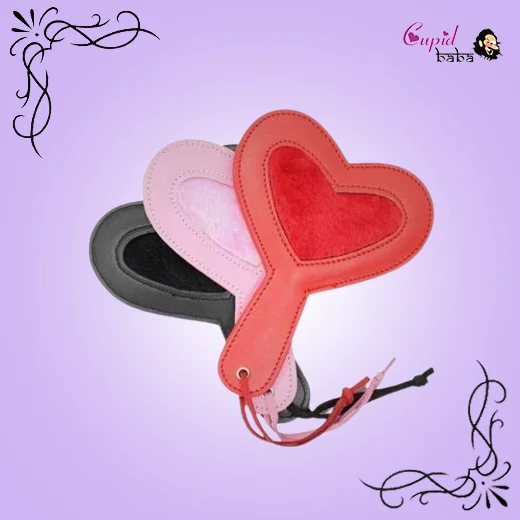Heart-Shape Leather Hand Bat Spanking Floggers