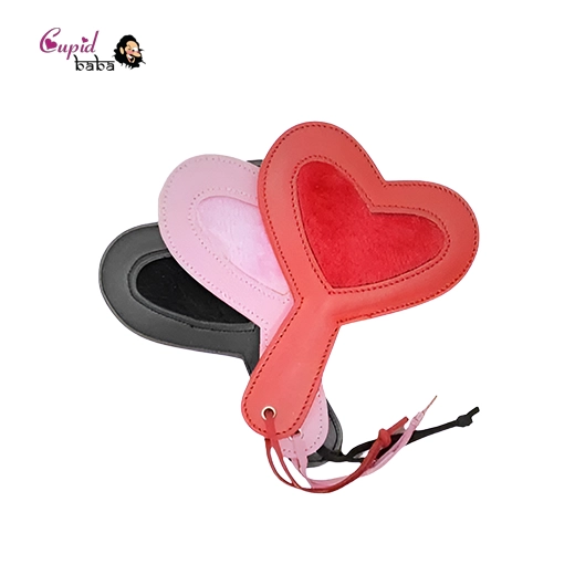 Heart-Shape Leather Hand Bat Spanking Floggers