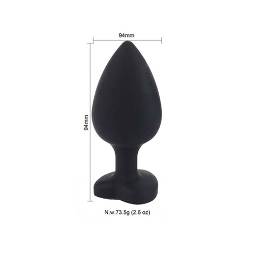 Large Heart Jewel Base Soft Silicone Plug