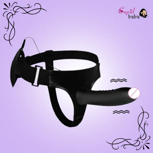 Hollow Strap on silicone Dildo with multi speed vibration(7.2