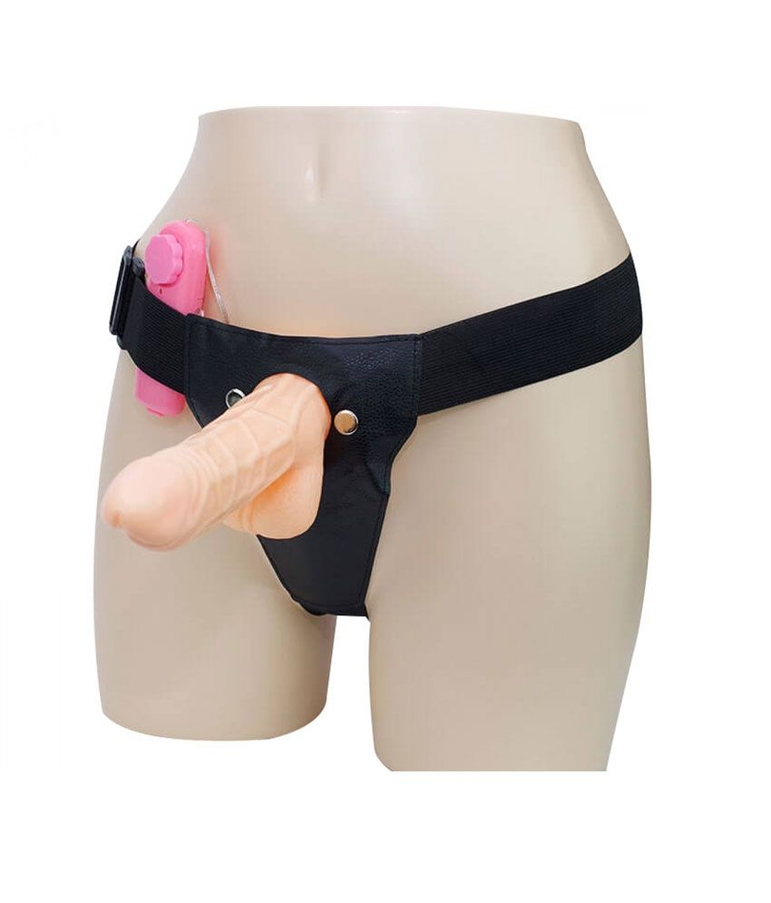 Hollow Strap on Dildo With Vibration & Balls