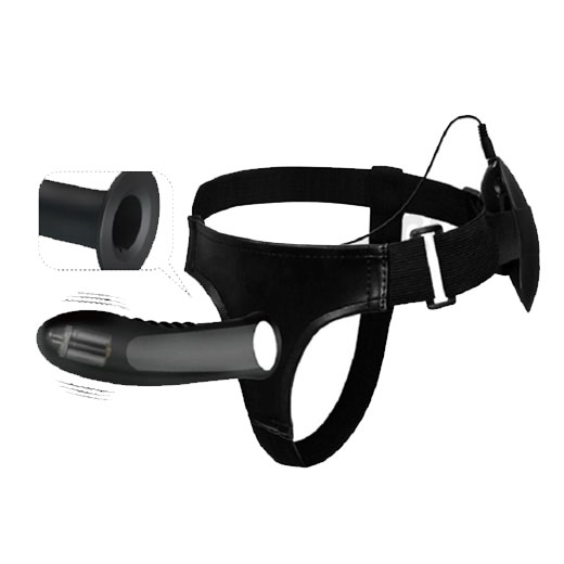 Hollow Strap on silicone Dildo with multi speed vibration(7.2