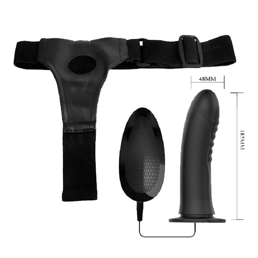 Hollow Strap on silicone Dildo with multi speed vibration(7.2