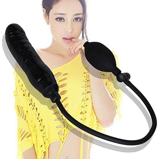 Inflatable Dildo Pump Penis Cock Anal Sex Toy