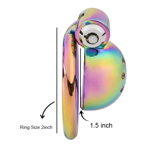 Inverted Flat Metal Chastity Device Lock for Men