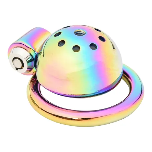 Inverted Flat Metal Chastity Device Lock for Men