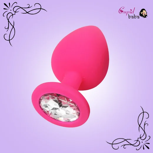 Large Silicone Jeweled Butt Plug