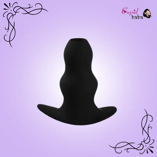 Large Soft Silicone Hollow Enema Butt Plug Prostate Massager