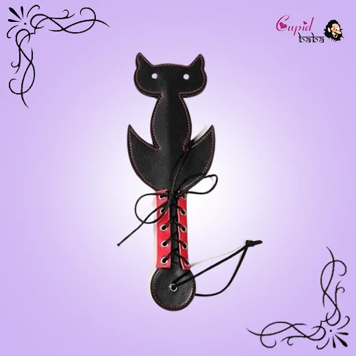 Leather Fetish Cat Paddle Spanking