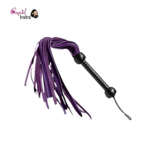 Leather Nubuck Purpule Flogger Whip