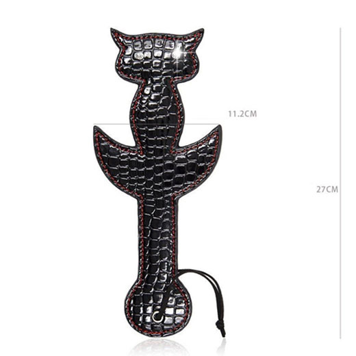 Leather Fetish Cat Paddle Spanking