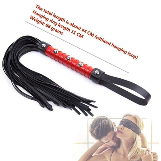 Romantic Leather Flogger Whip with Wrist Loop