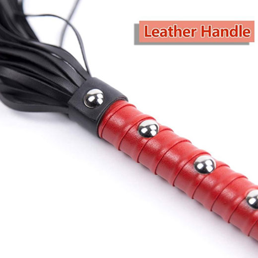 Romantic Leather Flogger Whip with Wrist Loop