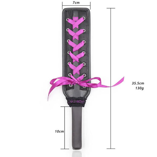 Leather Spanking Paddle with Ribbon