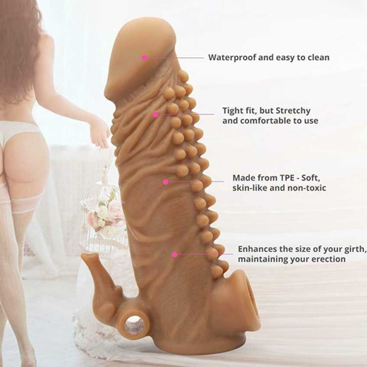 Liquid Silicone Penis Sleeve with Vibration