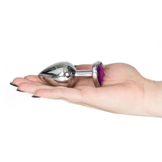 Medium Heart Metal Butt Plug