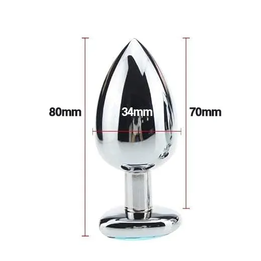 Medium Heart Metal Butt Plug