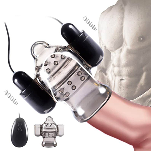 Men Delay Ejaculation Penis Double Vibrator