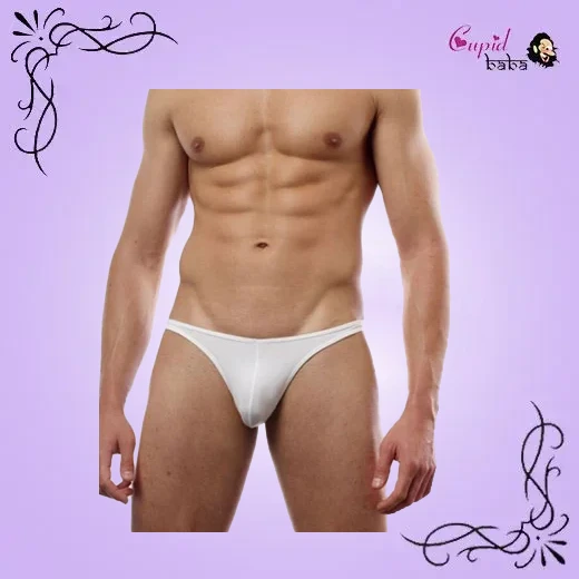 Mens White Sexy Thong