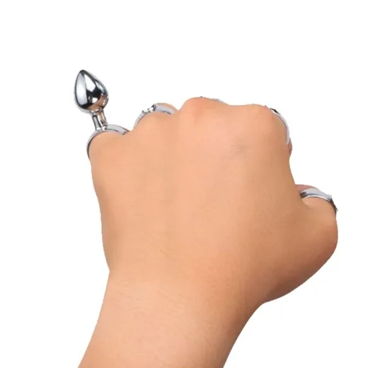 Metal Butt Plug With Pull Ring Safe Beginner Anal Sex Toys Women