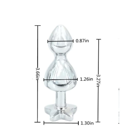 Metal Anal 2 Beads Butt Plug Crystal Diamond Anal Toys