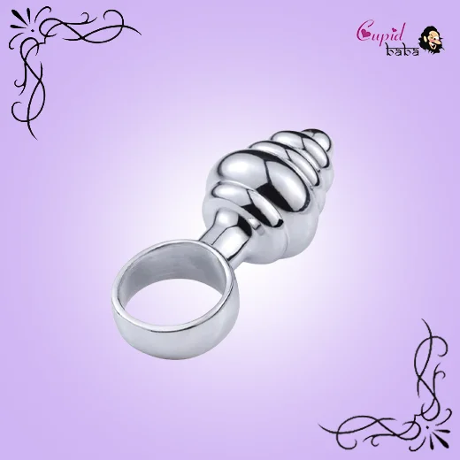 Mini Metal Anal Plug With Finger Ring