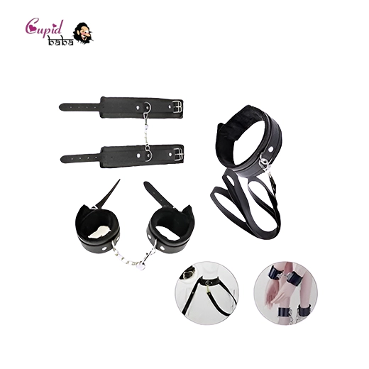 New Luxury Dog Slave, Handcuff With Leg Spreader Ankle Cuffs Kit