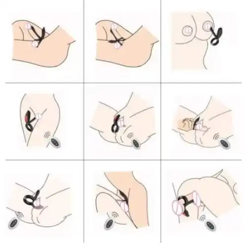 New Couples Delay Ejaculation Penis Vibrator With Double Cock Ring