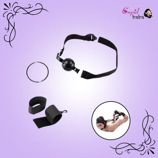 Nylon Gag Ball with Sexy Slave Bondage Suit
