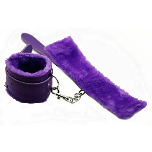 Purple Handcuffs Women Bondage