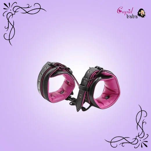 Pink Black Handcuffs Ankle Cuffs
