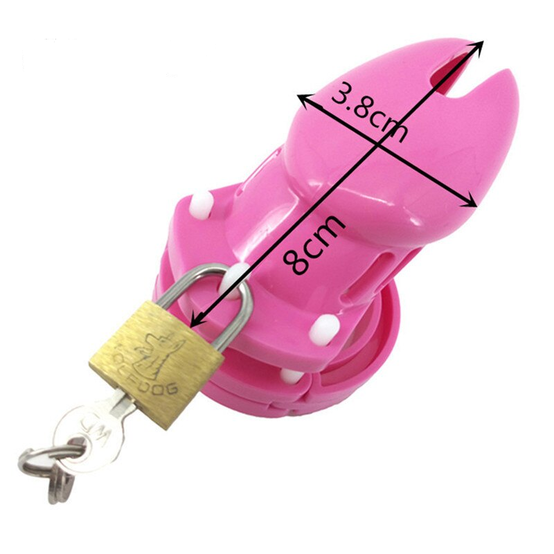 Pink Chastity Locked Cage Sex Toy for Men