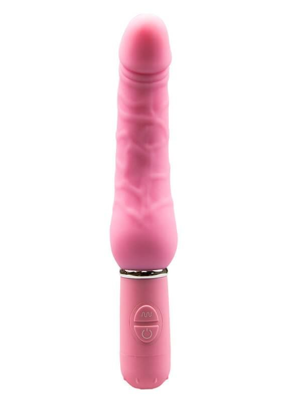 Pink Double Penetration Penis Shaped Dildo Vibrator