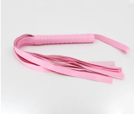 Pink Faux Leather Whip Flog Flogger