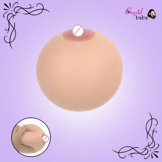 Portable Soft 3D Breast Nipple Touch Male Sex Toy