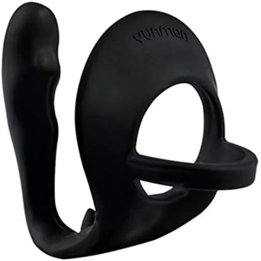 Male Prostate Massager with Dual Penis Cock Ring
