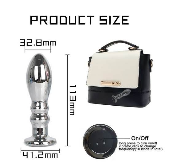 Stainless Steel Anal, Prostate Vibrators with USB charge