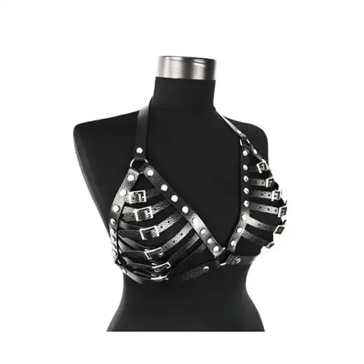 Punk Women Chest Stud Rave Bra