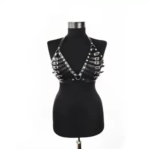 Punk Women Chest Stud Rave Bra