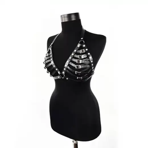 Punk Women Chest Stud Rave Bra