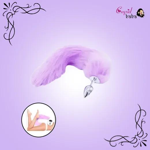 Purple Tail Butt Plug Fox Tail BDSM