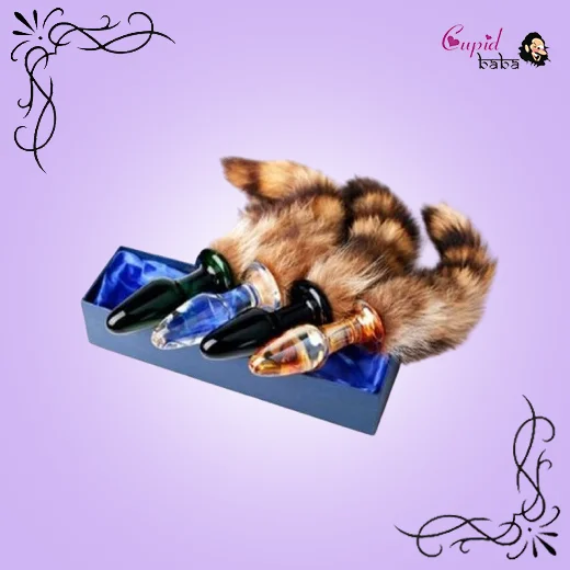 Raccoon Tail Glass Anal Plug