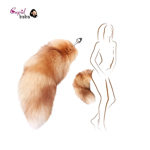 Real Gold Fox tail Anal Plug