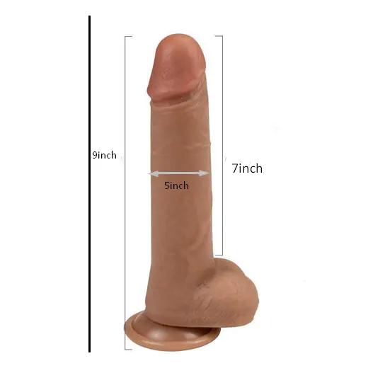 Realistic Dildo with Moving Foreskin & Dual Layered