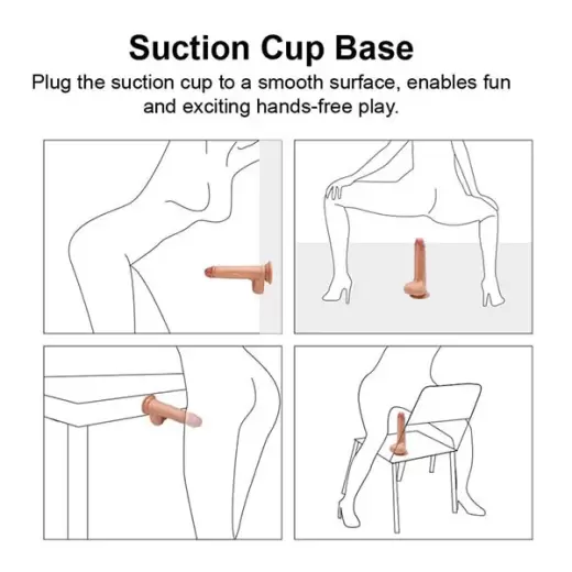 8.5 Inch Realistic Dildo with Strong Two Layer Silicone Suction Cup