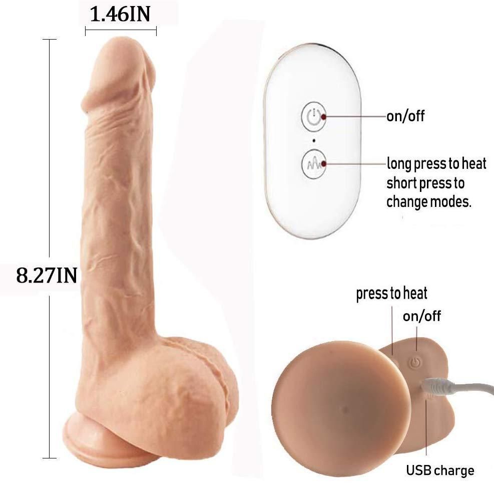 Realistic Dildo Automatic G spot Vibrator with Suction Cup