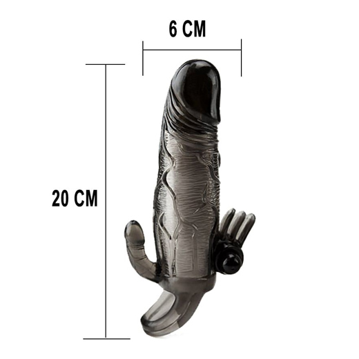 Realistic Penis Condom Sleeve Vibrator Double Vibration