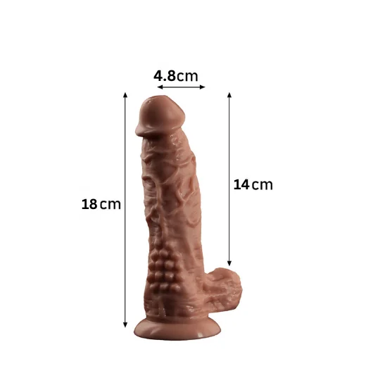 7.1 Inch Large Realistic Silicone Dildo