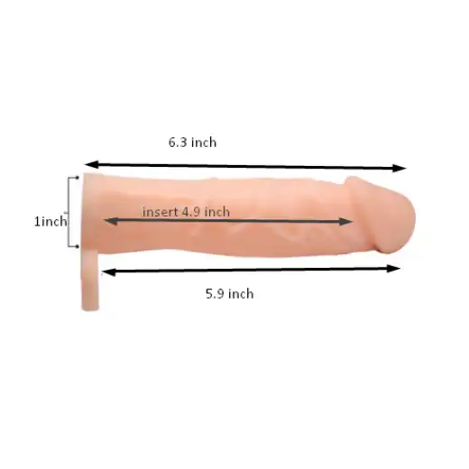 Realistic Soft Silicon Penis Extension Cock Sleeve With Ring