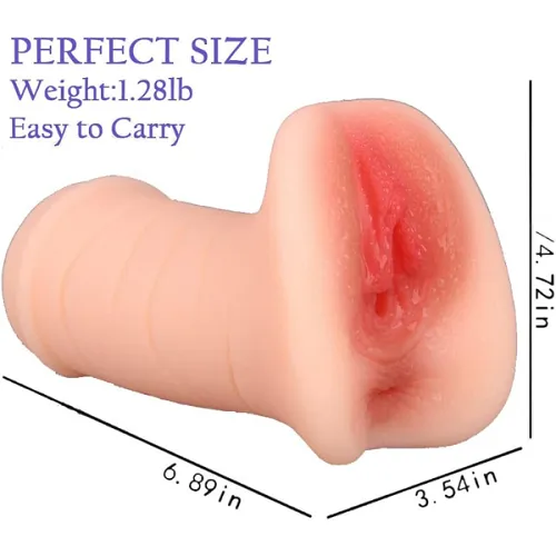 2 in 1 Male Masturbator 3D Realistic Texture Vagina and Tight Anus